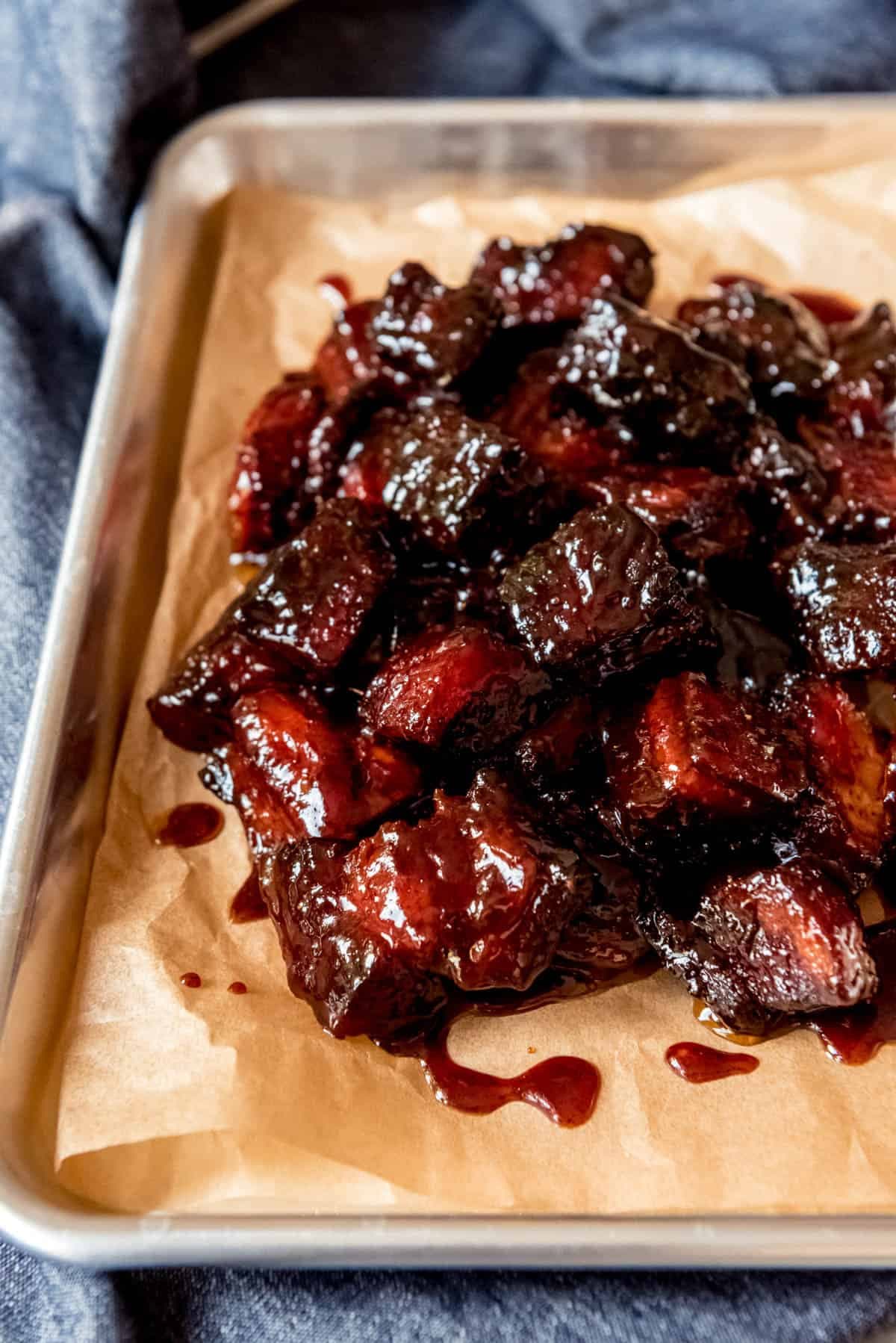 Smoked Pork Belly Burnt Ends - Image