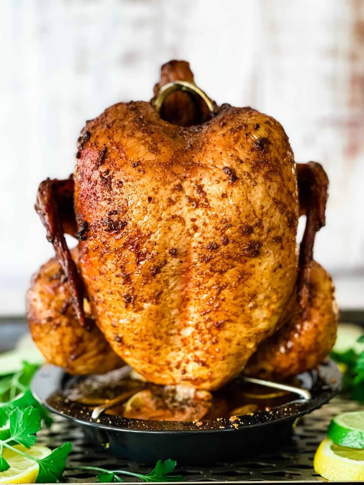 Smoked Whole Chicken with Crispy Skin - Image