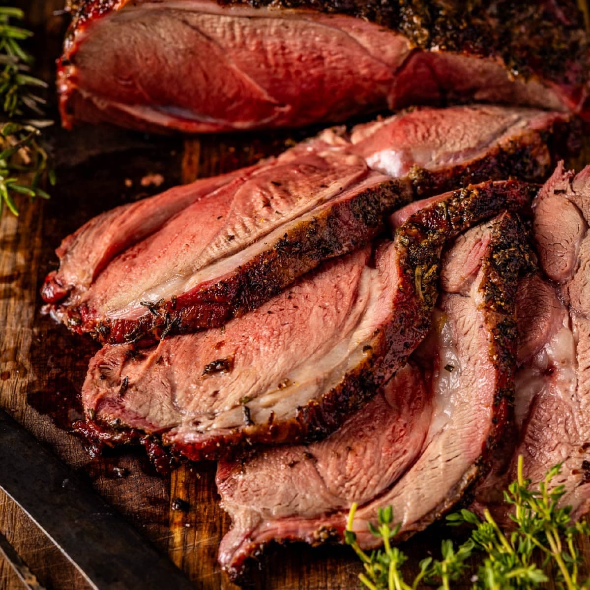 Smoked Leg of Lamb with Lemon-Mint Marinade - Image