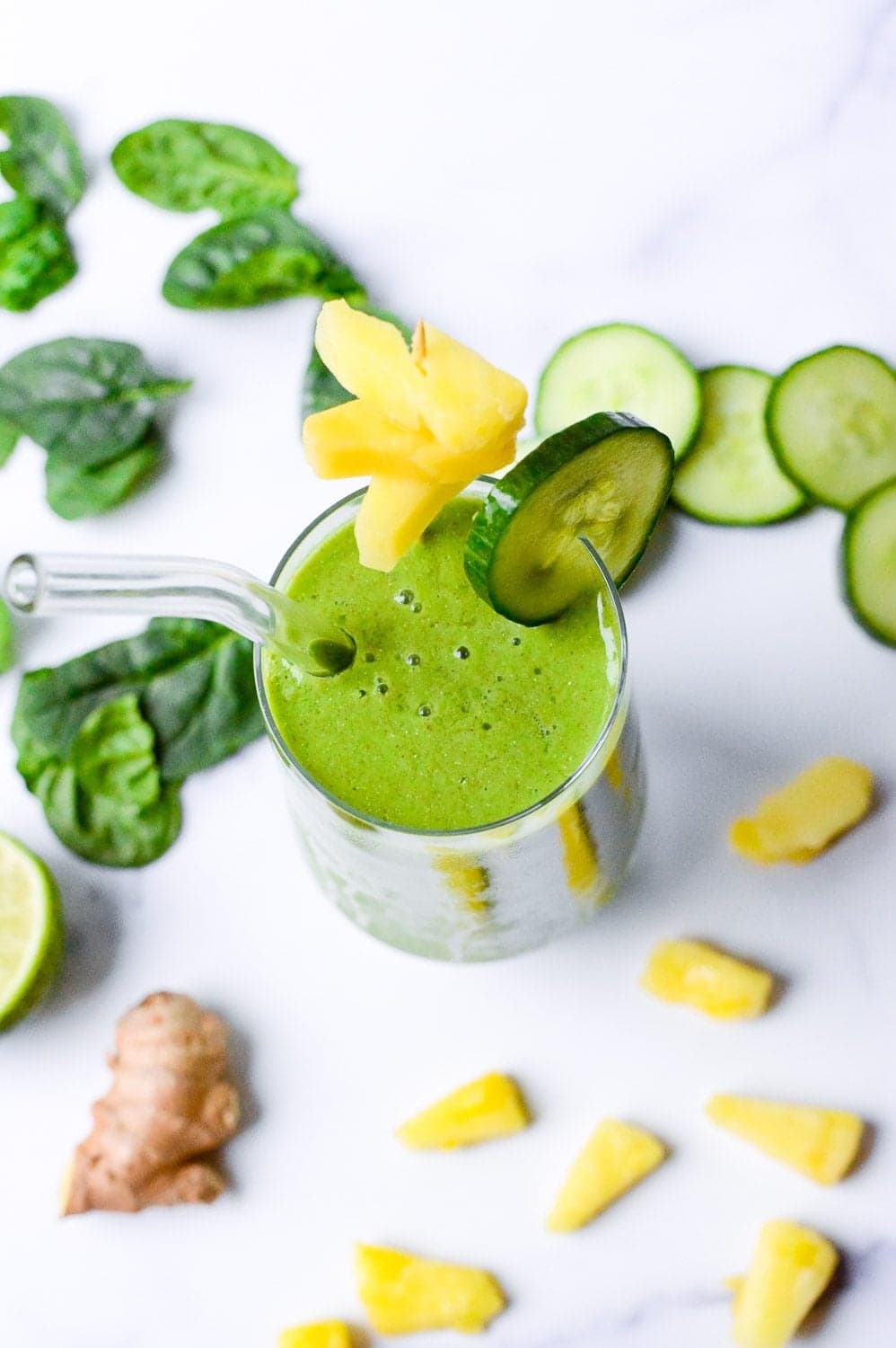Pineapple Cucumber Green Smoothie - Image