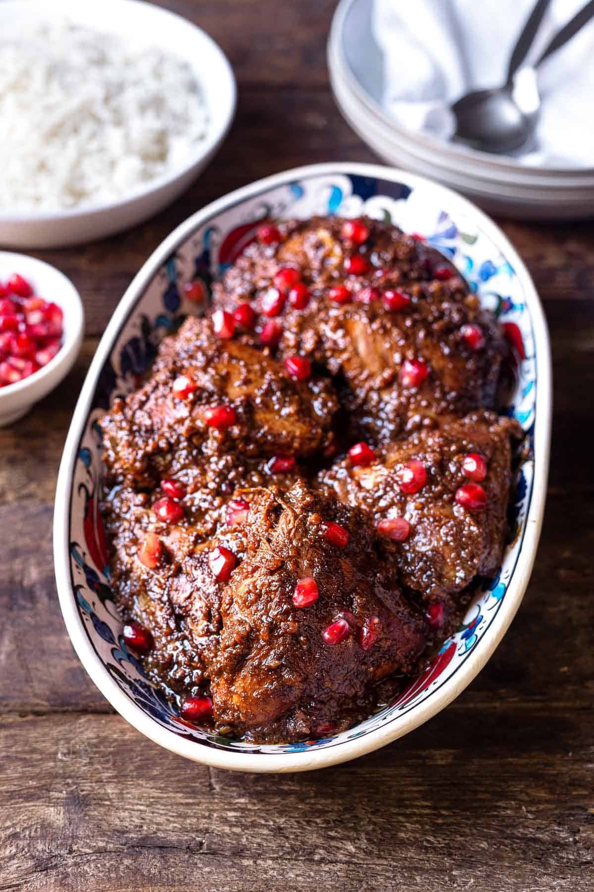 Fesenjan (Persian Walnut and Pomegranate Chicken Stew)