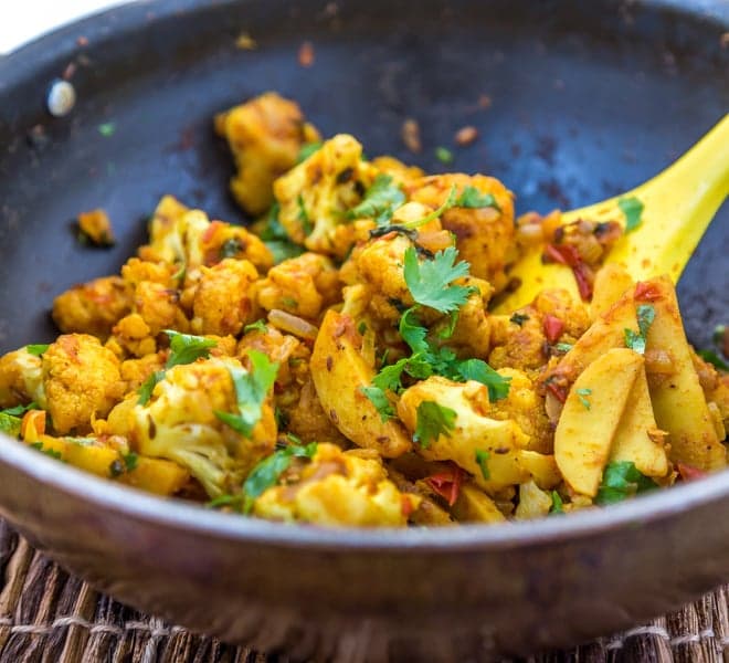 Aloo Gobi (Punjabi Potato and Cauliflower) - Image