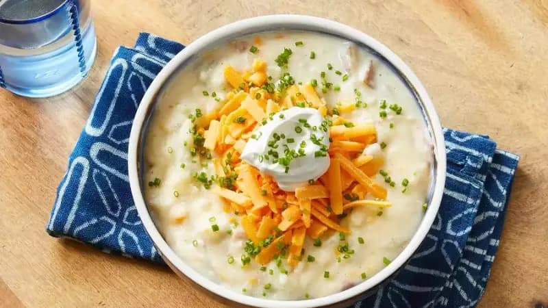 Slow-Cooker Loaded Baked Potato Soup - Image