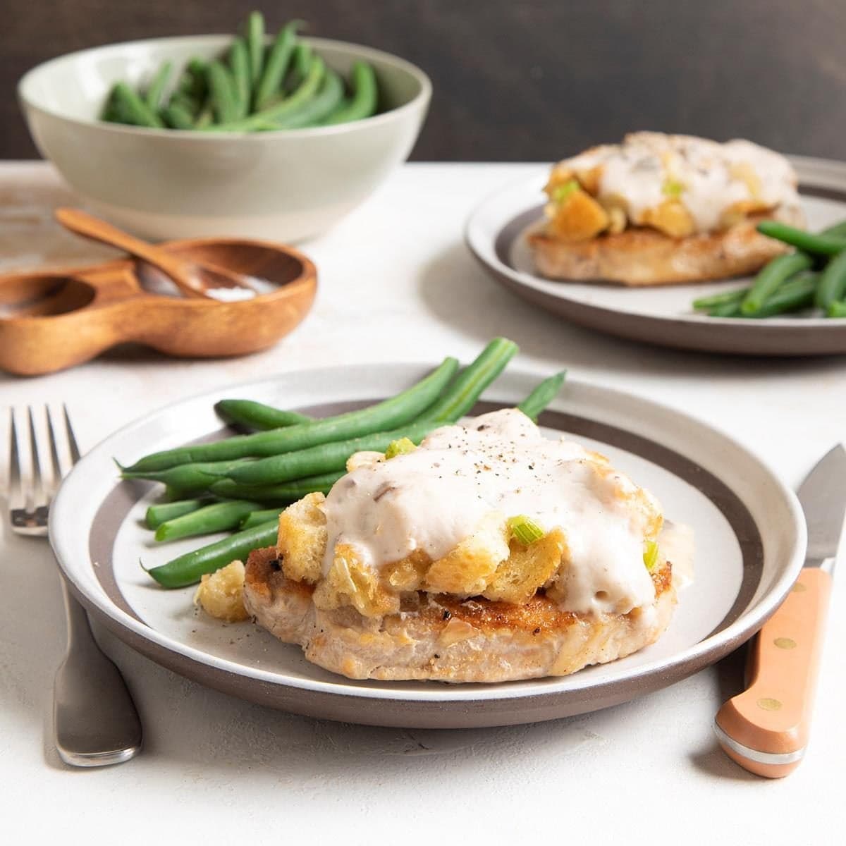 Grandma's Baked Pork Chops and Stuffing - Image