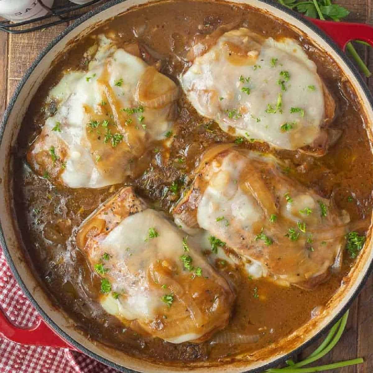 French Onion Pork Chops - Image