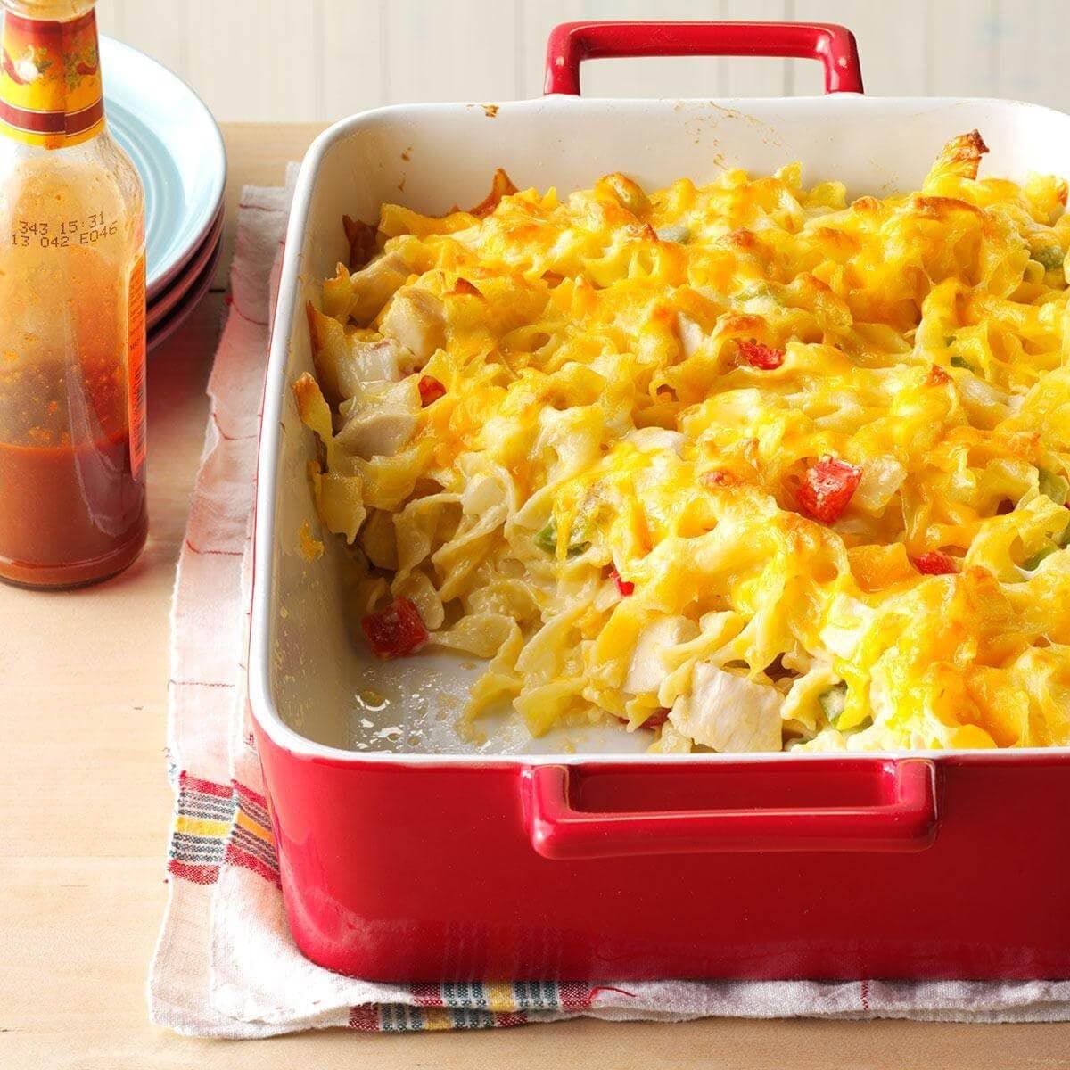 Grandma's Chicken Pot Pie Casserole with Biscuit Topping - Image
