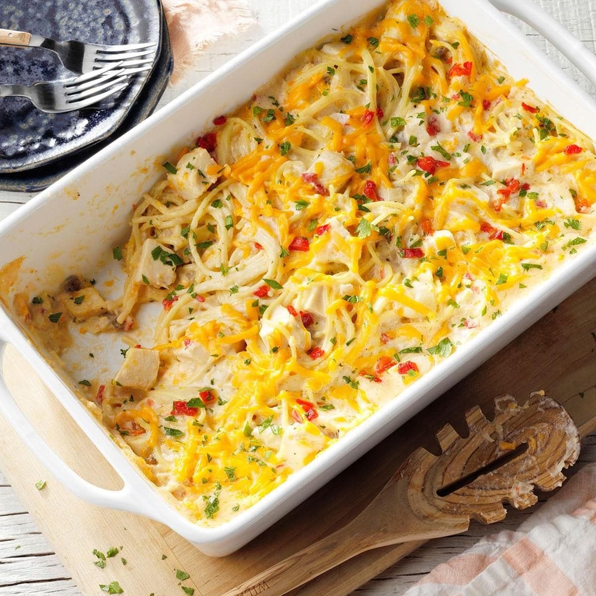 Creamy Chicken Spaghetti Casserole - Image