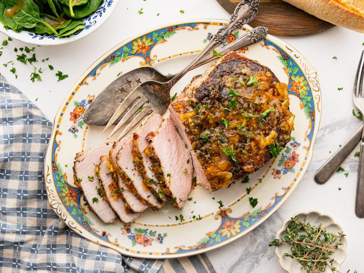 Herb-Crusted Pork Roast with Orange Marmalade Glaze - Image