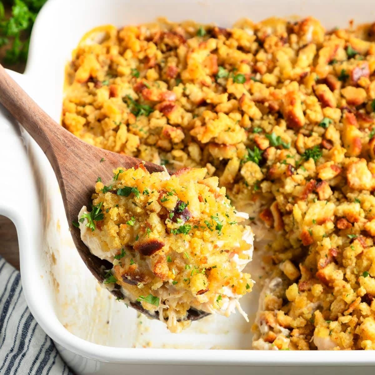 Grandma's Chicken and Stuffing Casserole - Image