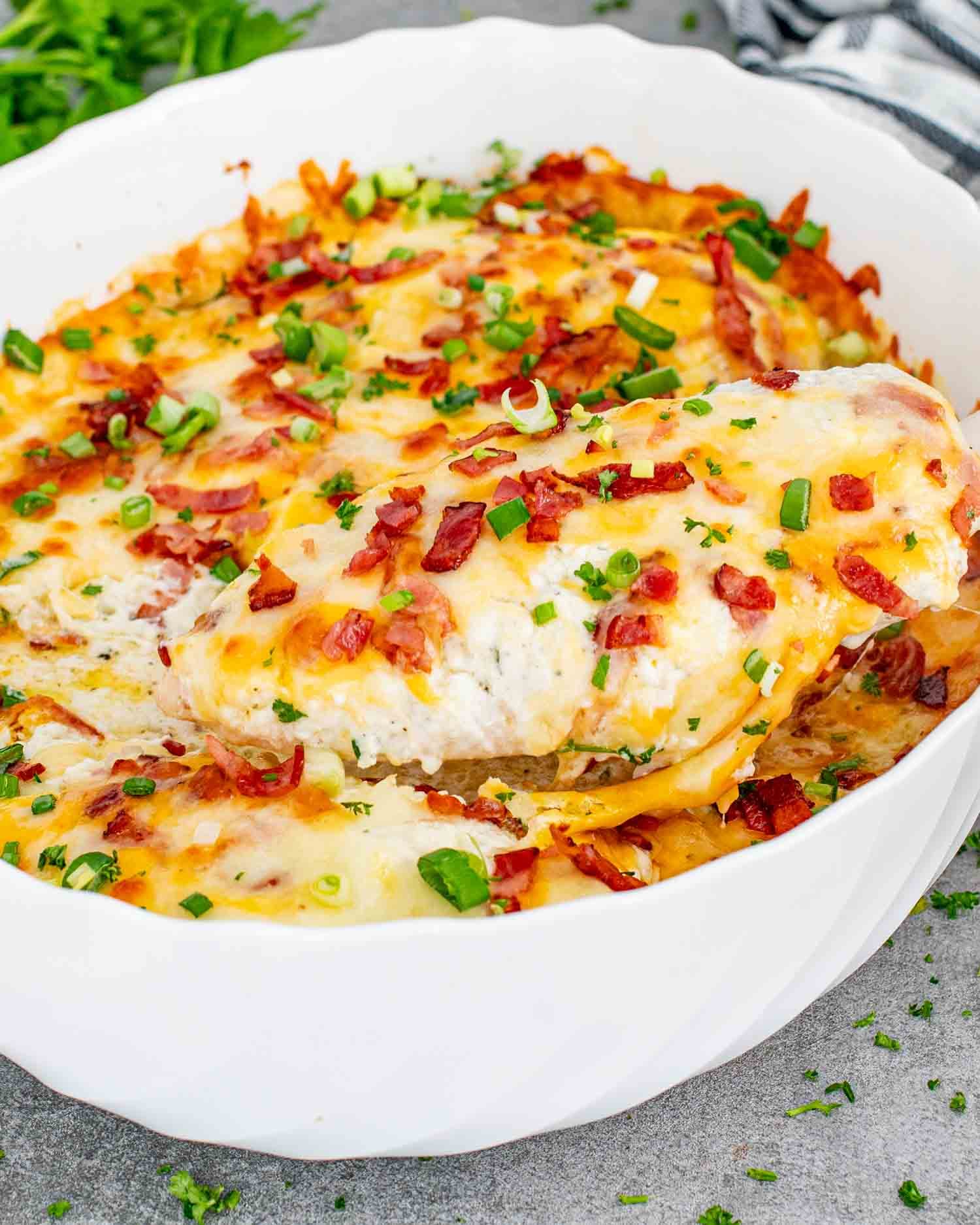 Cheddar Bacon Ranch Chicken Casserole - Image