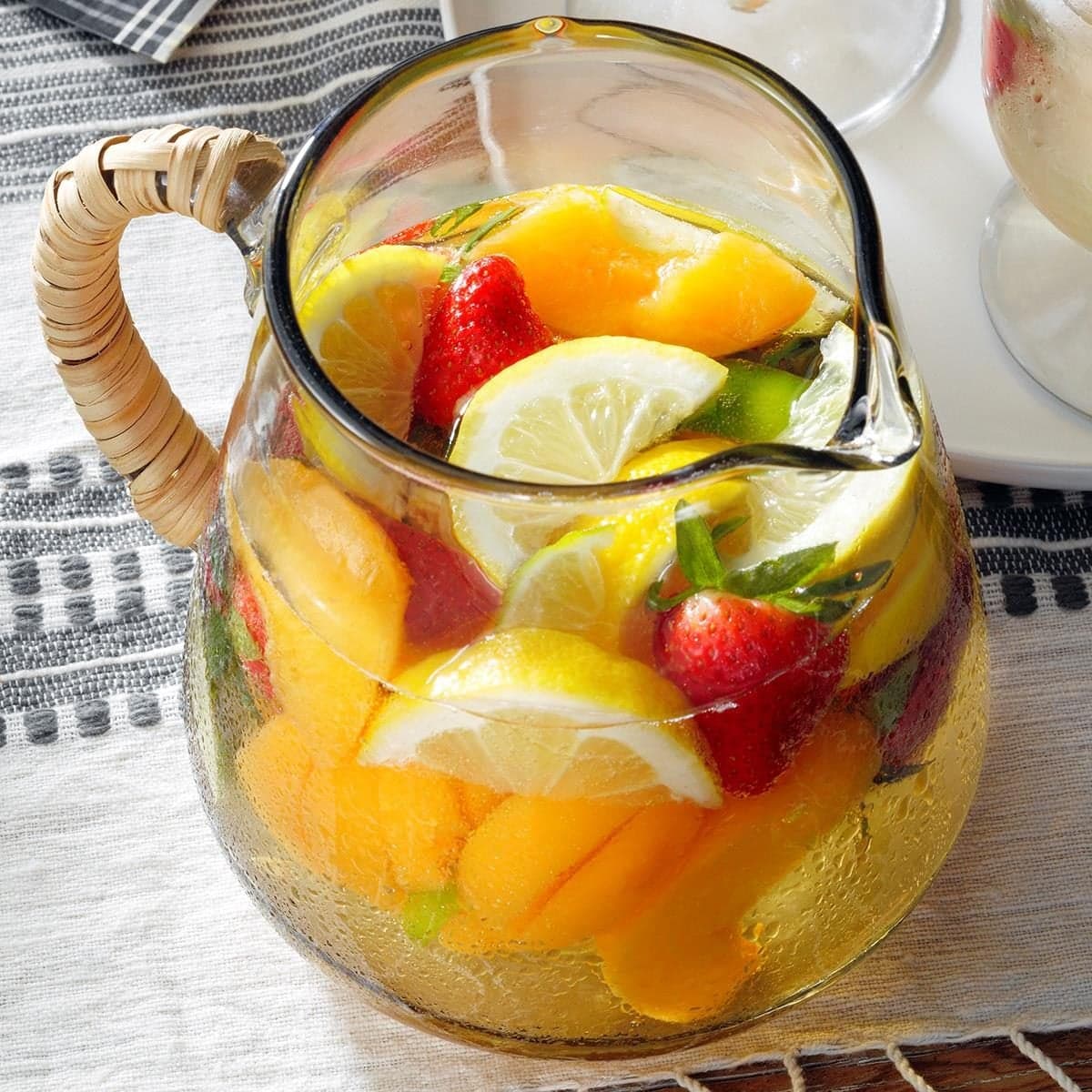 Summer White Sangria with Peaches and Berries - Image