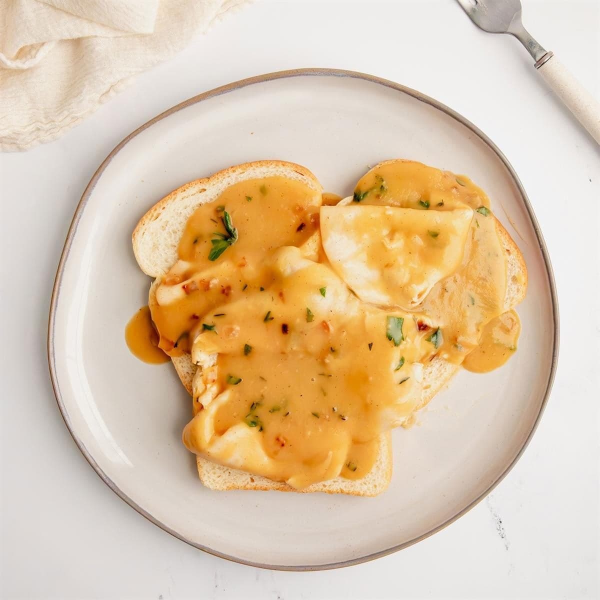 Open-Face Hot Turkey Sandwich with Gravy - Image