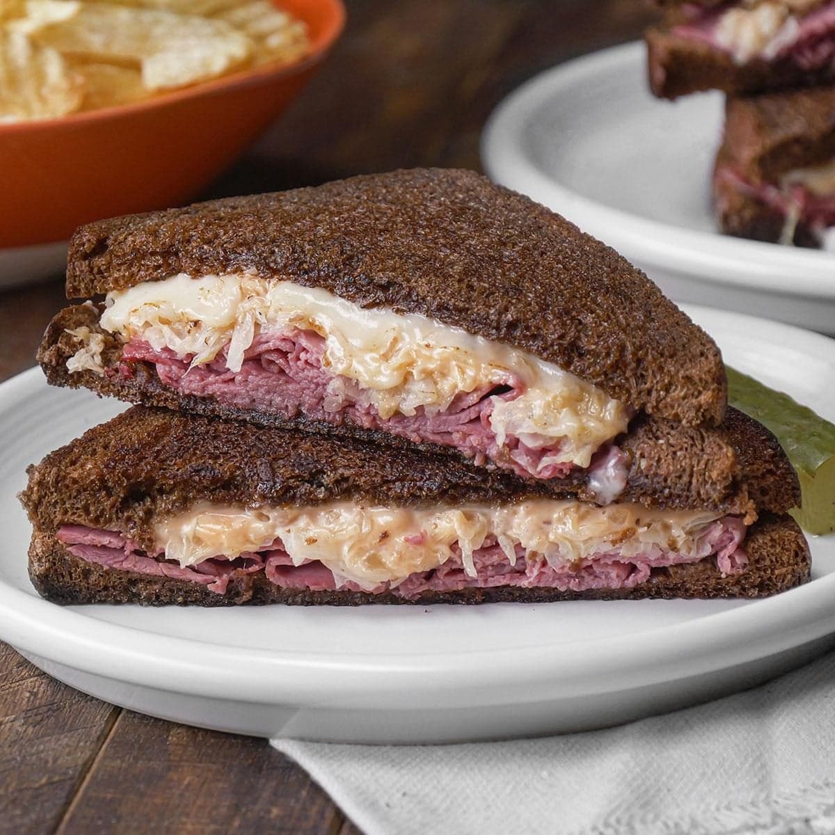Diner-Style Reuben Sandwich - Image
