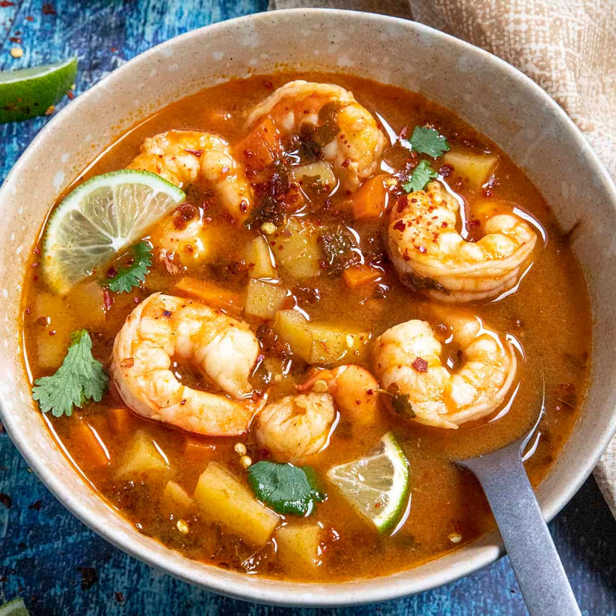 Caldo de Camarón (Mexican Shrimp Soup) - Image
