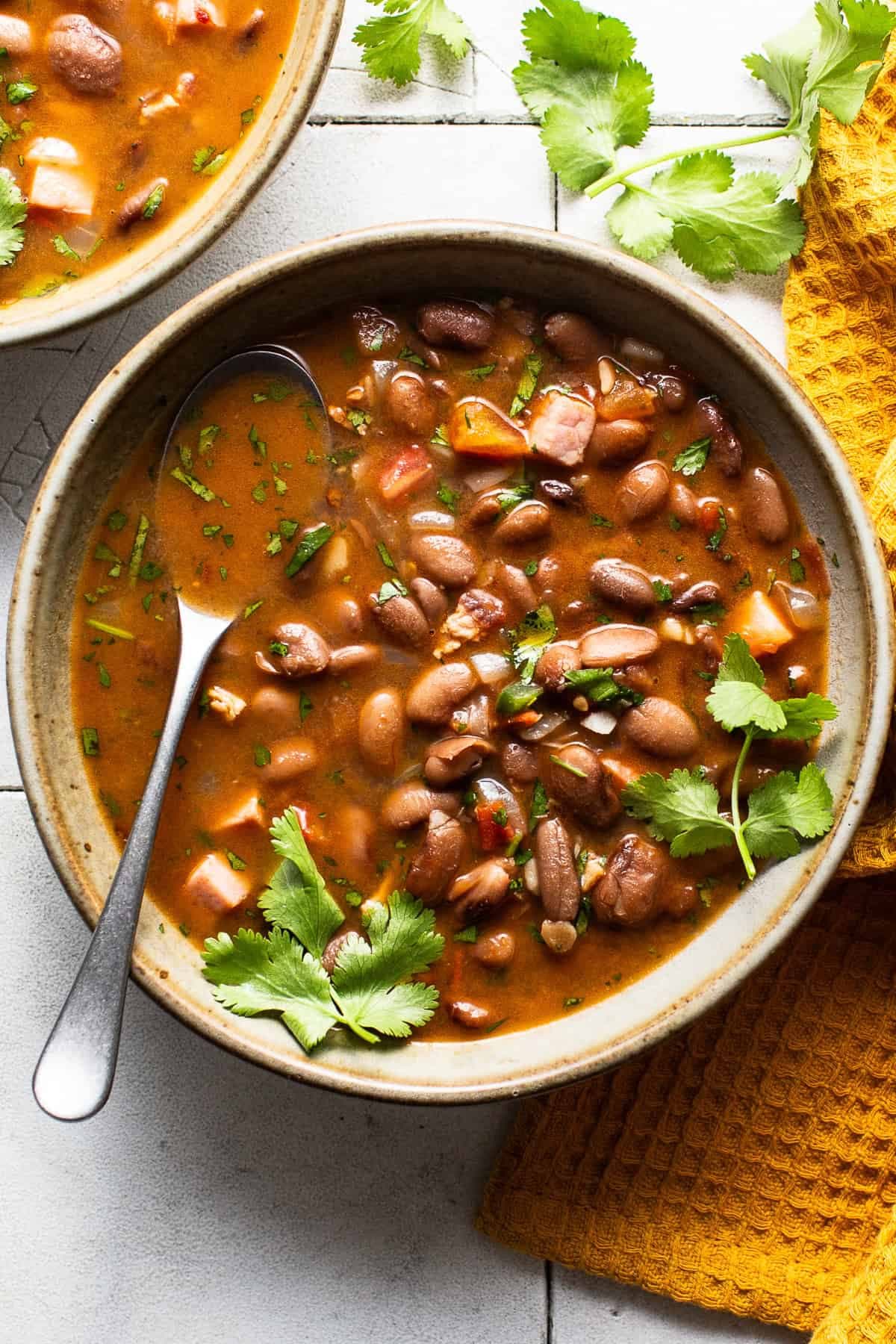 Frijoles Charros (Bacon & Ham Charro Beans) - Image