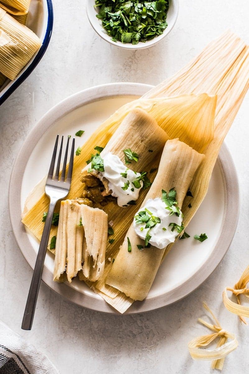 Green Chile Chicken Tamales - Image