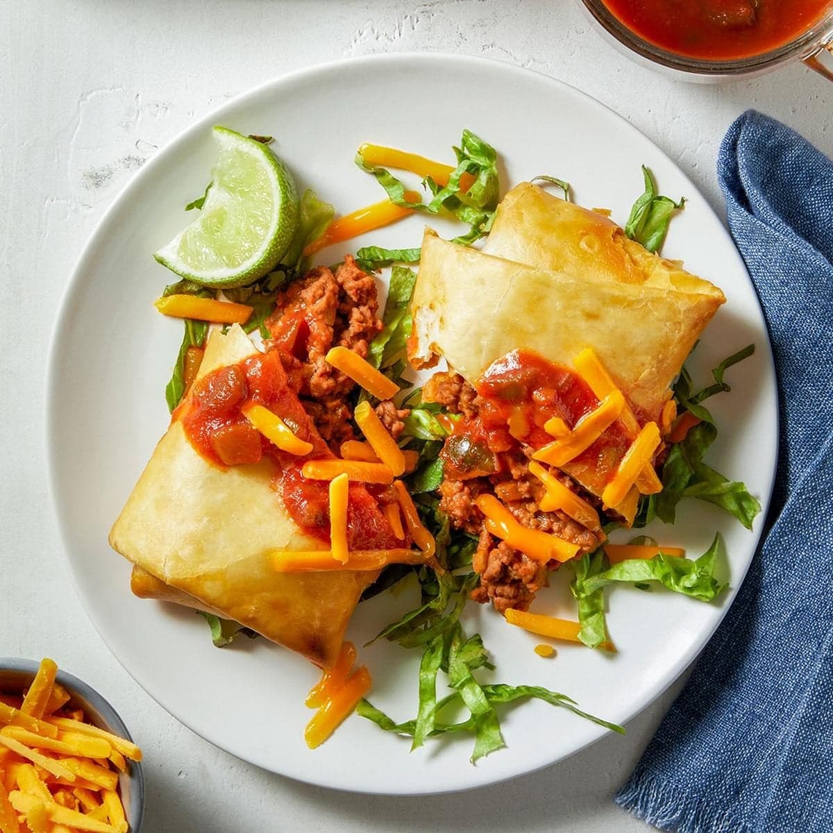 Crispy Fried Beef Chimichangas - Image