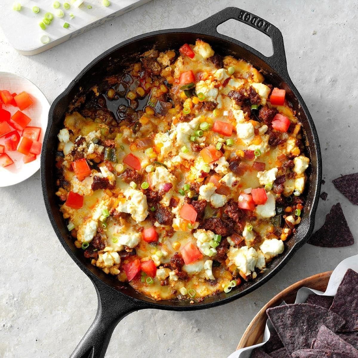 Skillet Queso Fundido with Chorizo - Image