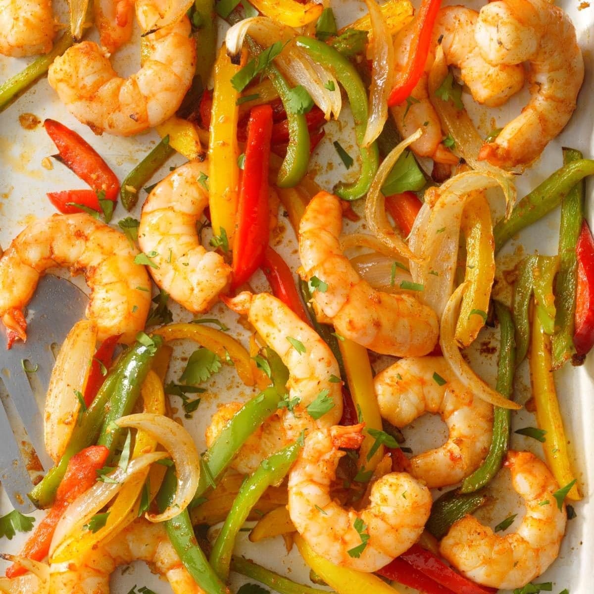Sheet-Pan Shrimp Fajitas - Image