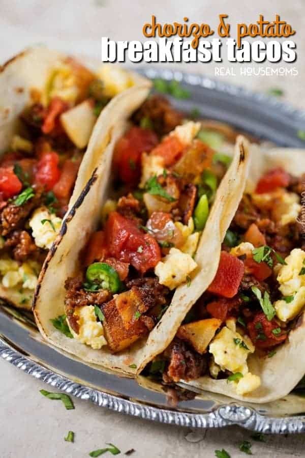 Chorizo and Potato Breakfast Tacos - Image