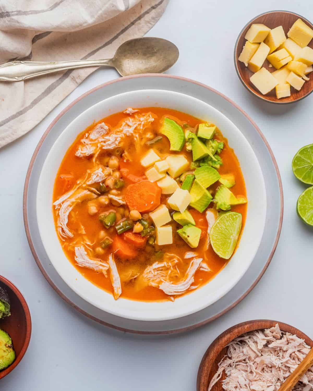 Caldo Tlalpeño (Smoky Chipotle Chicken Soup) - Image