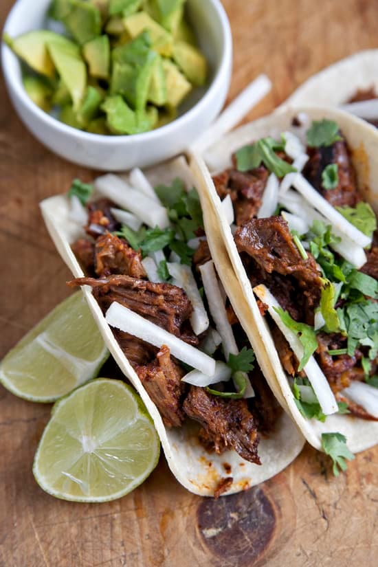 Lamb Barbacoa Tacos with Chile Colorado - Image