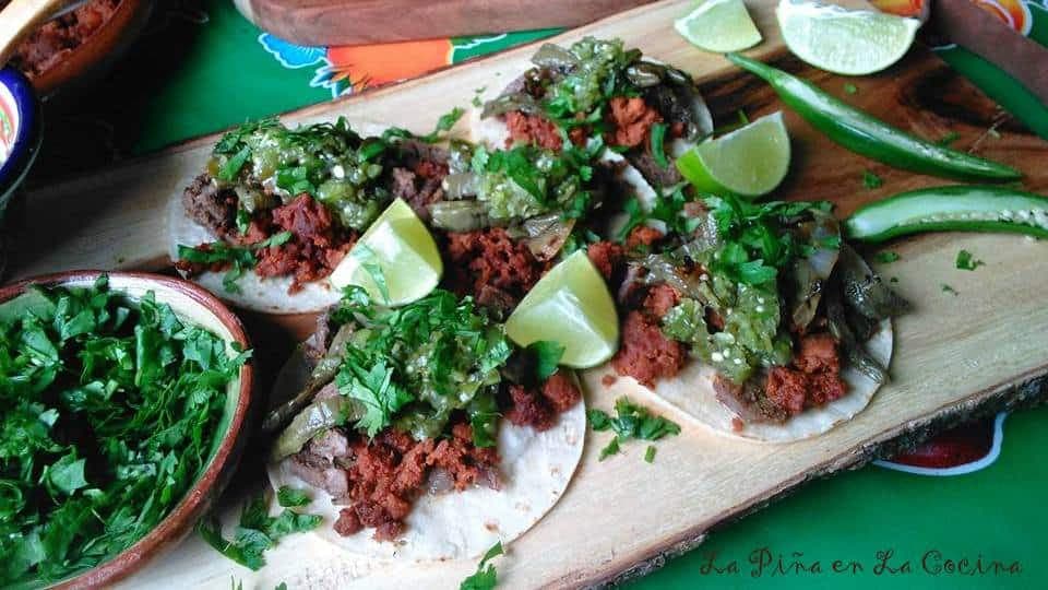 Tacos Campechanos (Steak & Chorizo Street Tacos) - Image