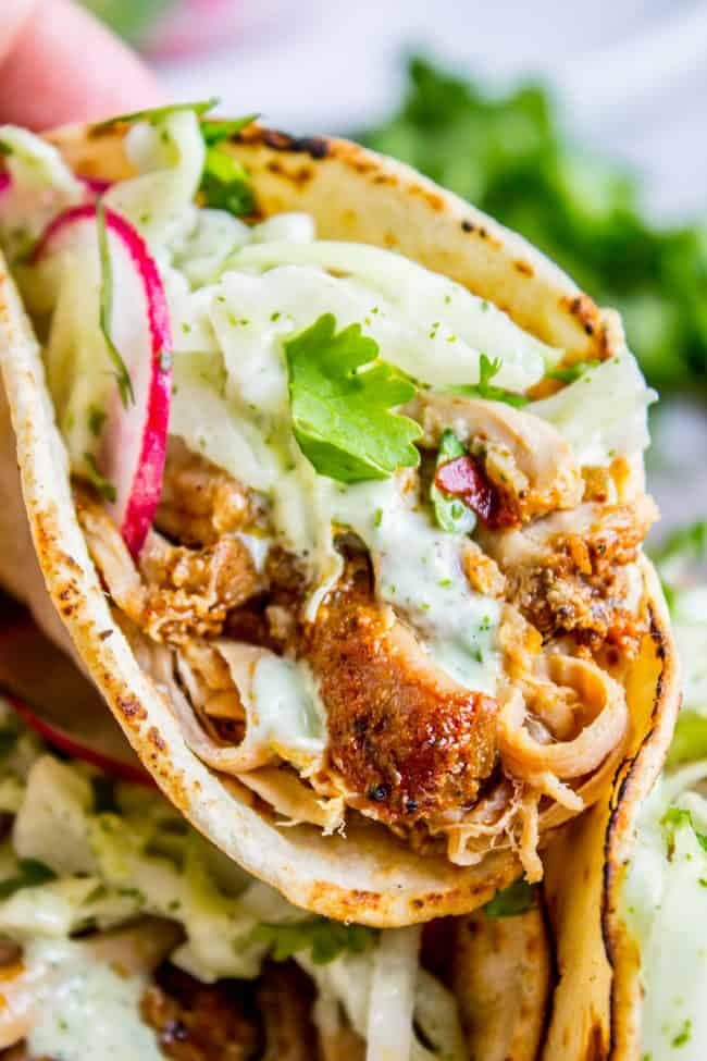 Slow Cooker Pork Tacos with Mexican Slaw - Image