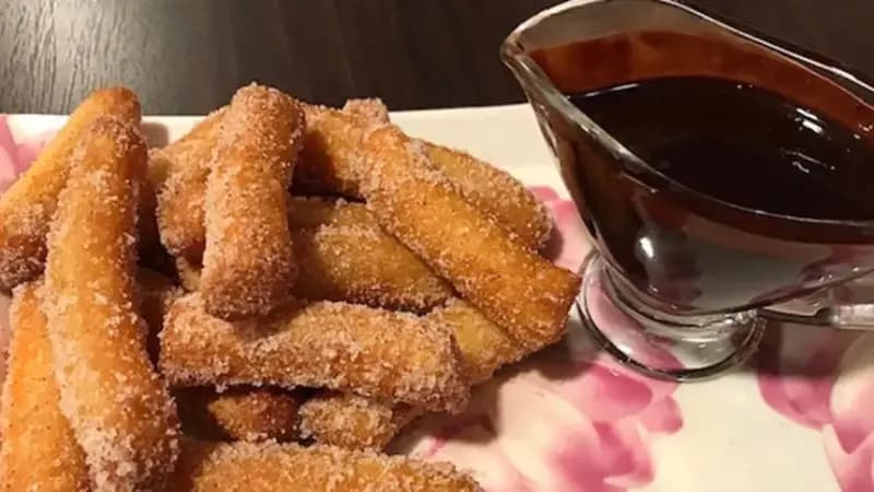 Churros with Chocolate Sauce - Image