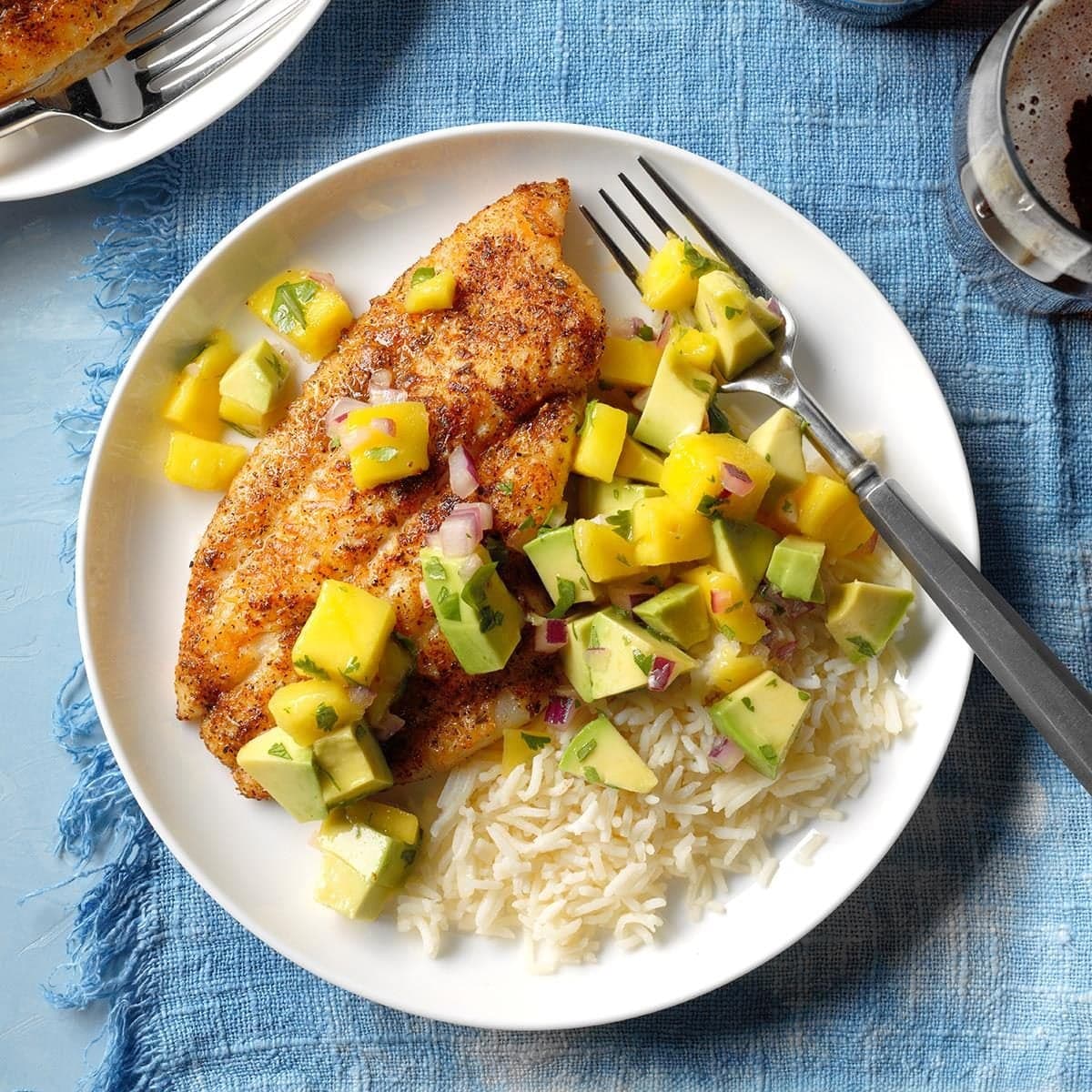 Blackened Catfish with Mango Avocado Salsa - Image