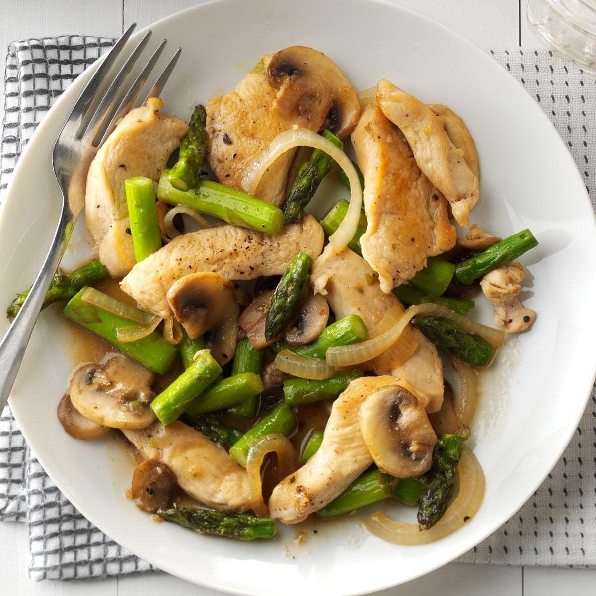 Chicken, Asparagus and Mushroom Skillet - Image