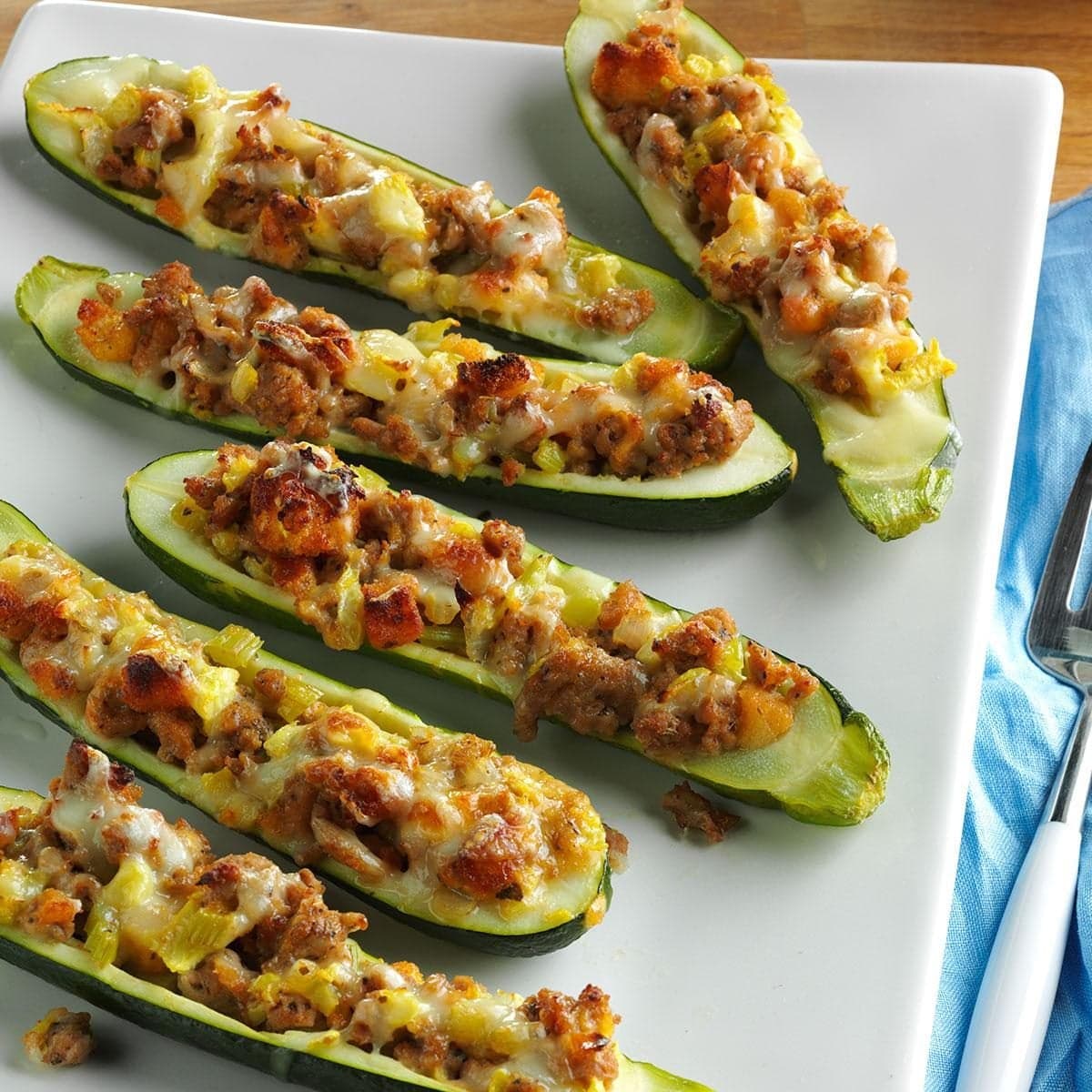 Italian Turkey Zucchini Boats - Image