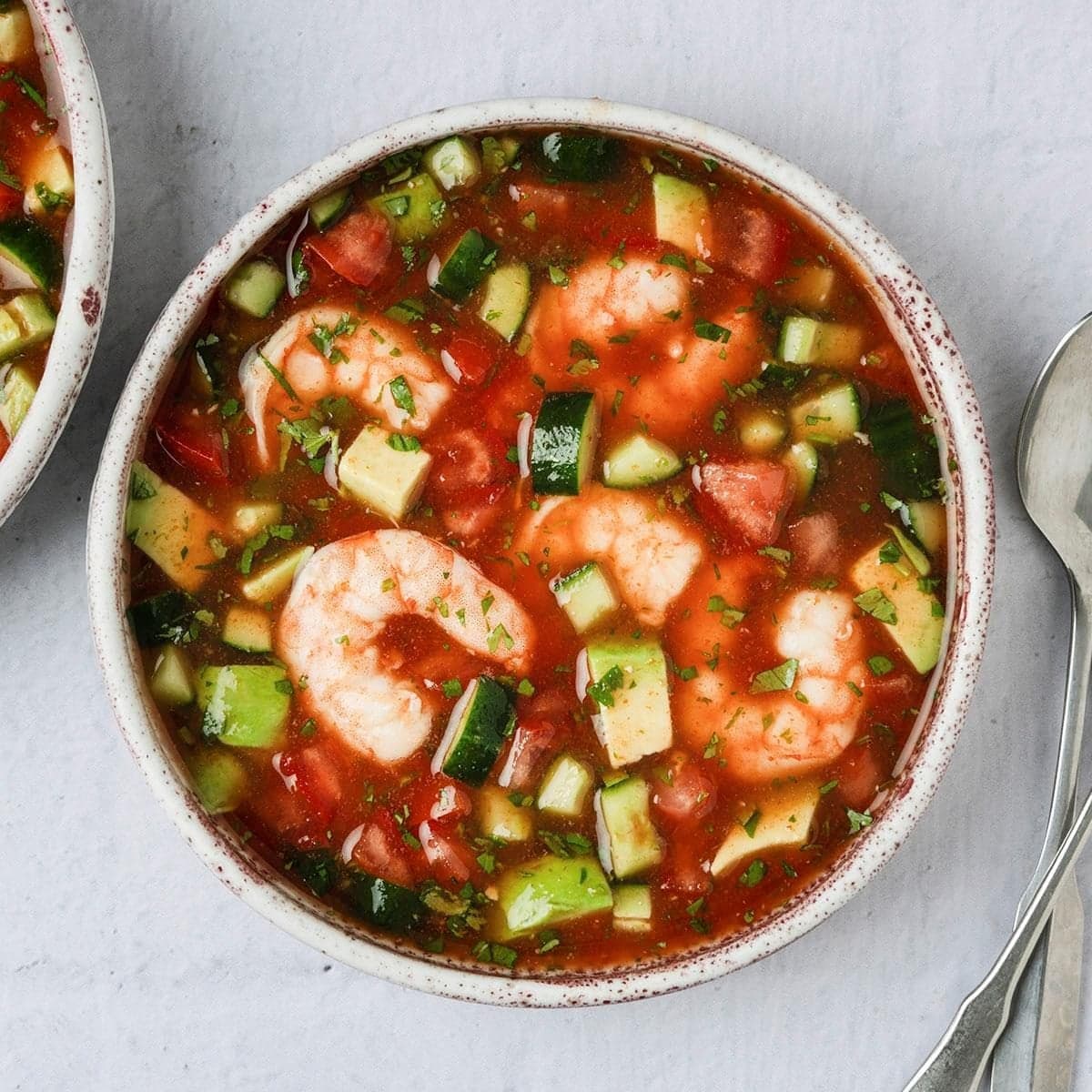 Chilled Shrimp Gazpacho with Avocado - Image