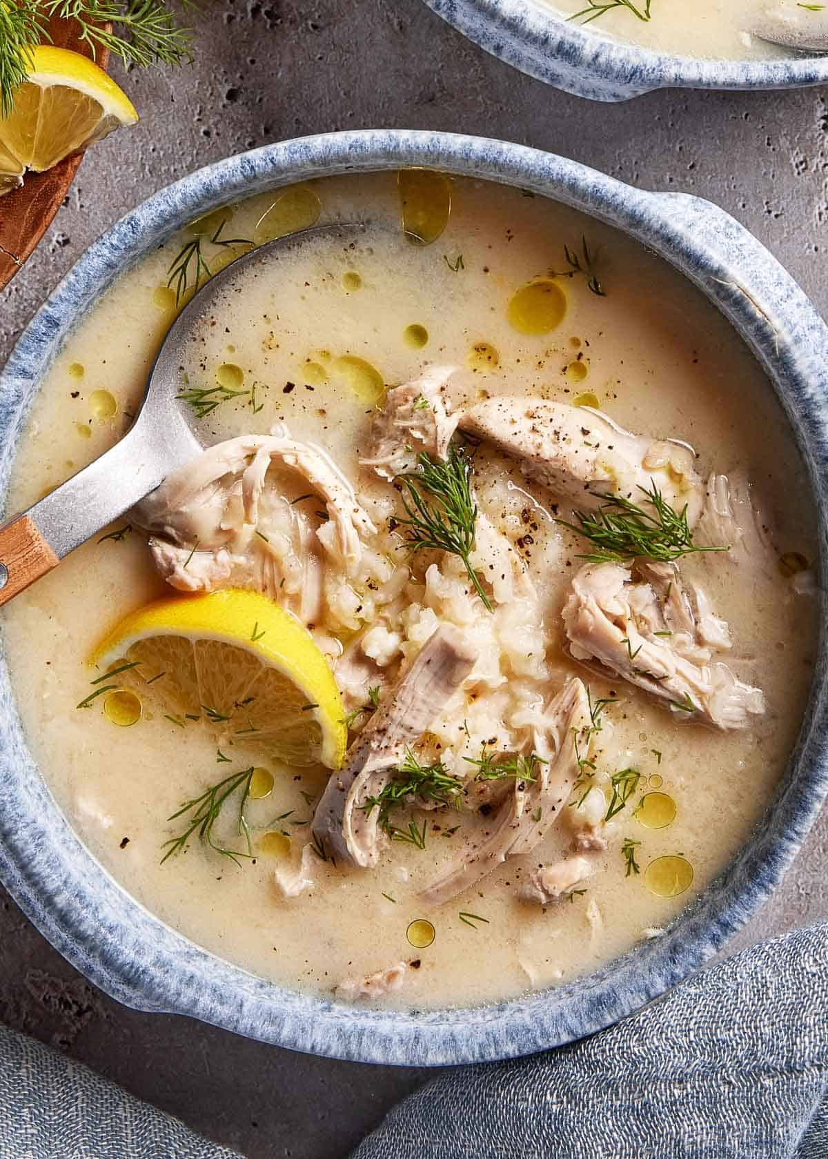 Greek Avgolemono Soup - Image