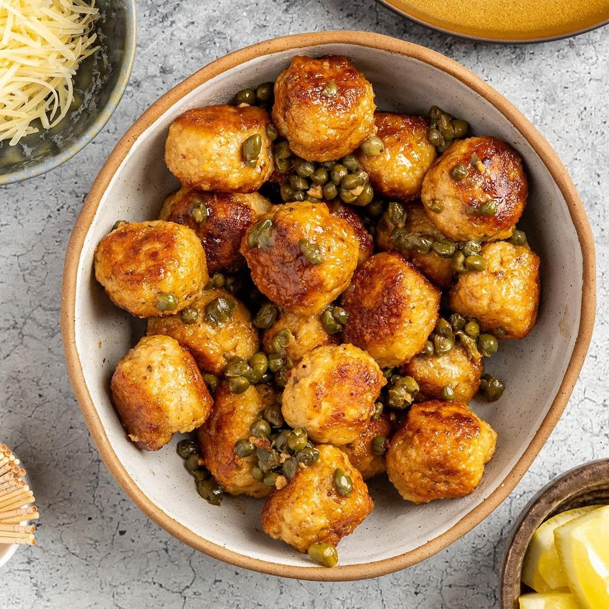 Chicken Piccata Meatballs - Image