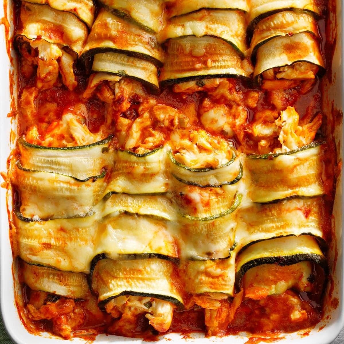Zucchini-Wrapped Chicken Enchiladas - Image