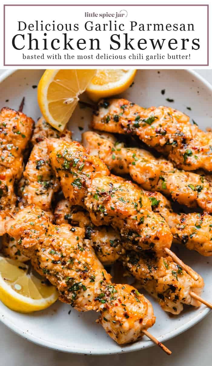 Garlic Parmesan Chicken Skewers - Image