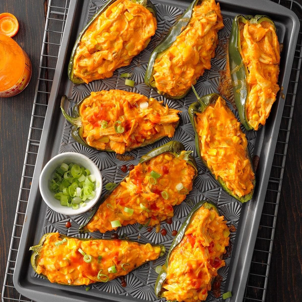 Buffalo Chicken Stuffed Poblano Peppers - Image