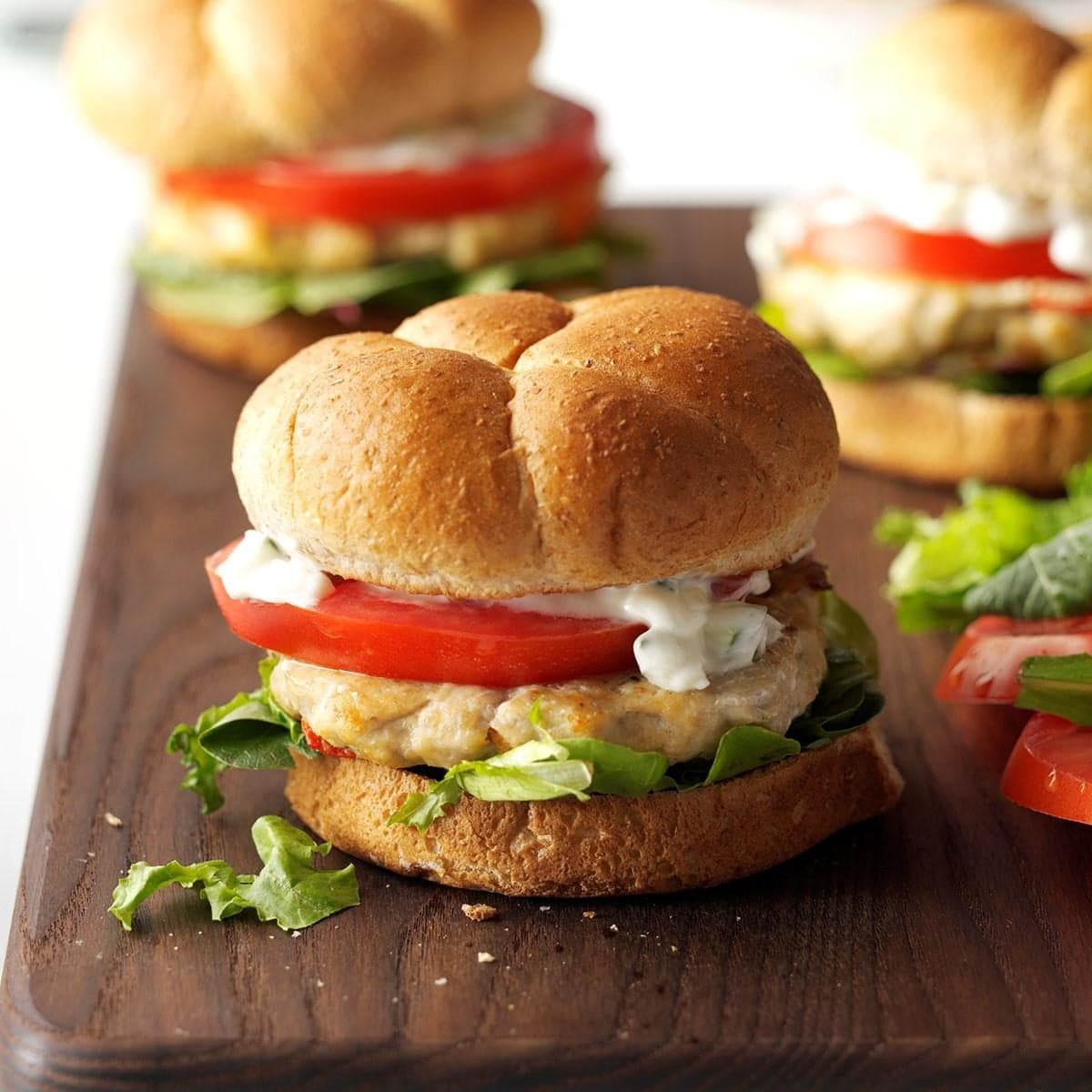 Feta Chicken Burgers - Image