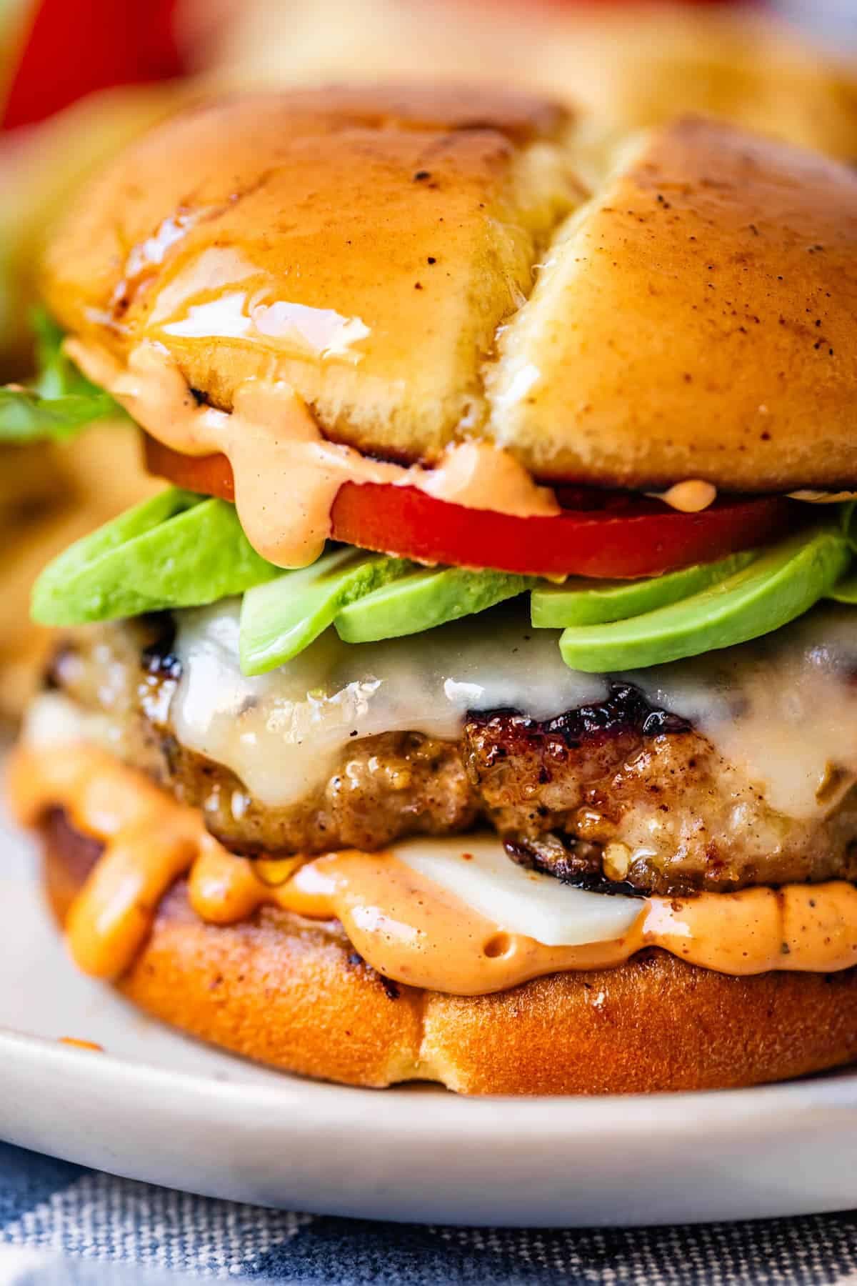 Juicy Green Chile Turkey Burgers - Image