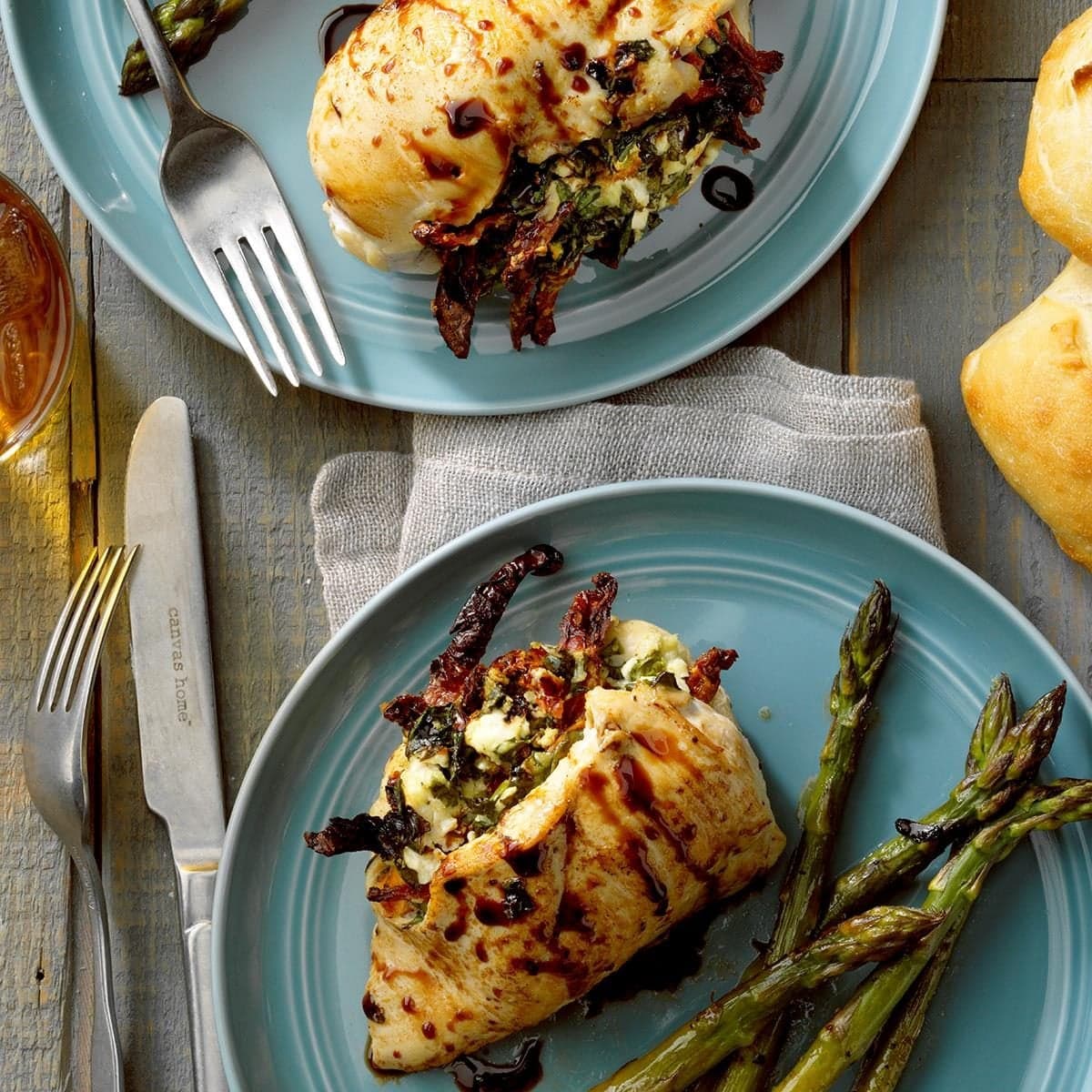 Goat Cheese and Spinach Stuffed Chicken - Image