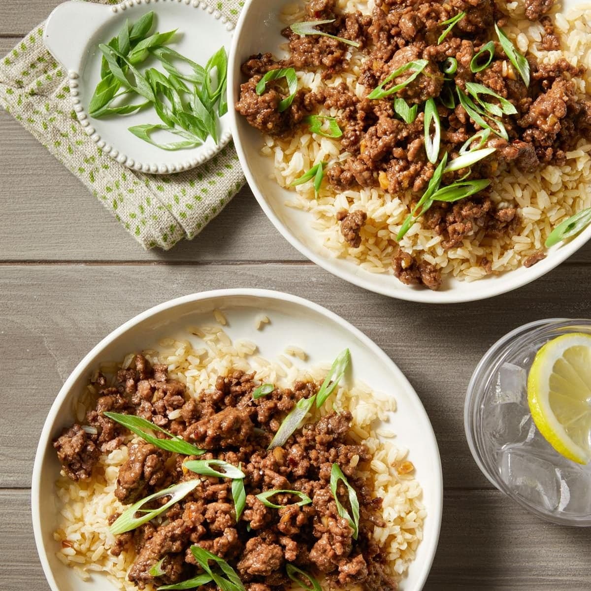 Korean Ground Beef Rice Bowls - Image
