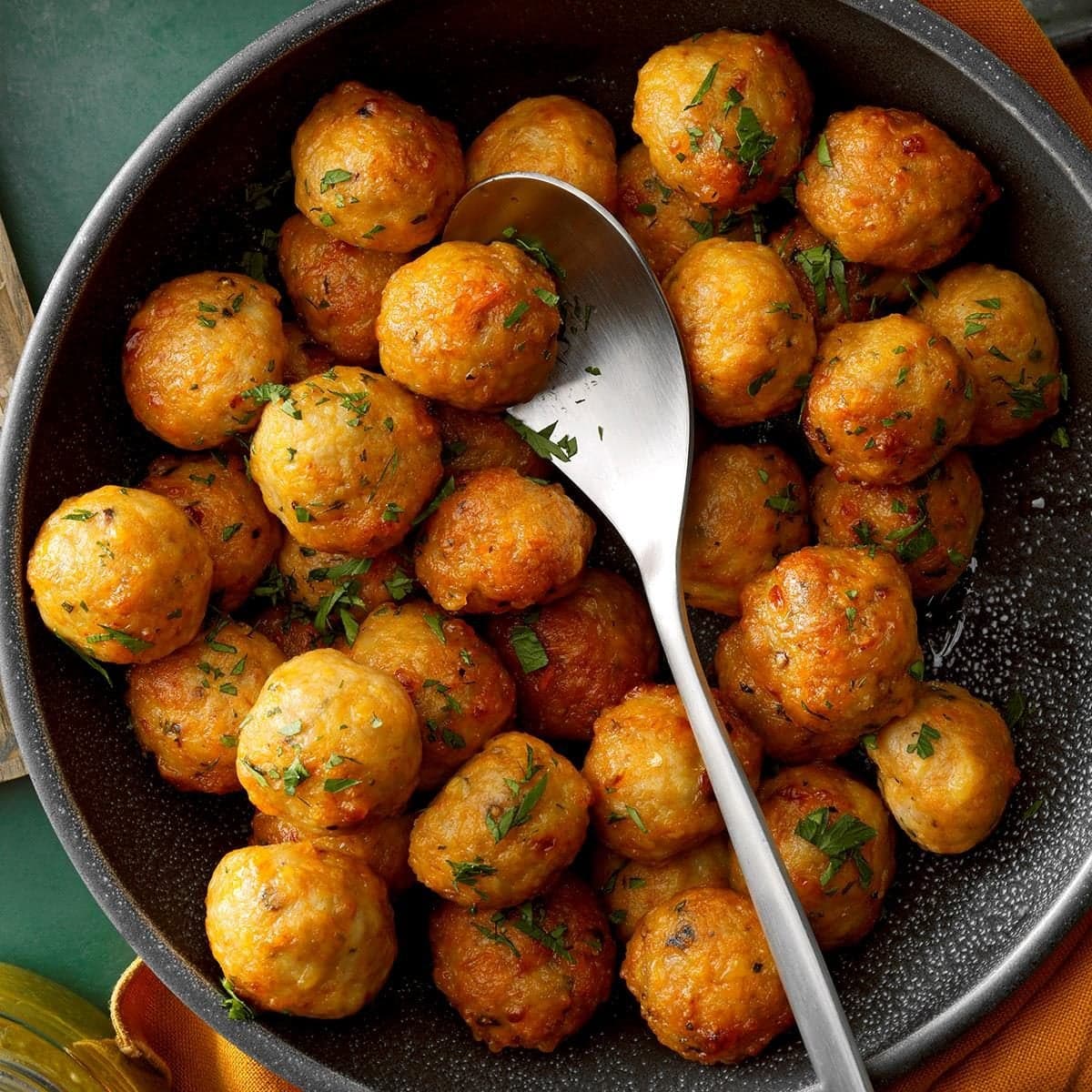 High-Protein Baked Chicken Meatballs - Image