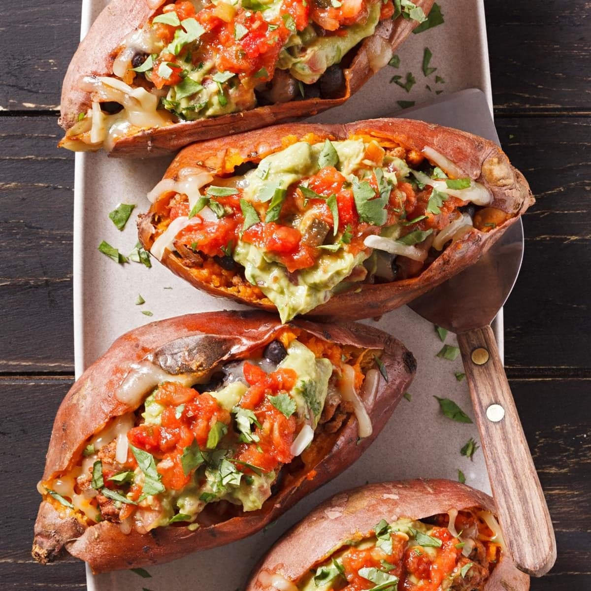 Turkey and Black Bean Stuffed Sweet Potatoes - Image