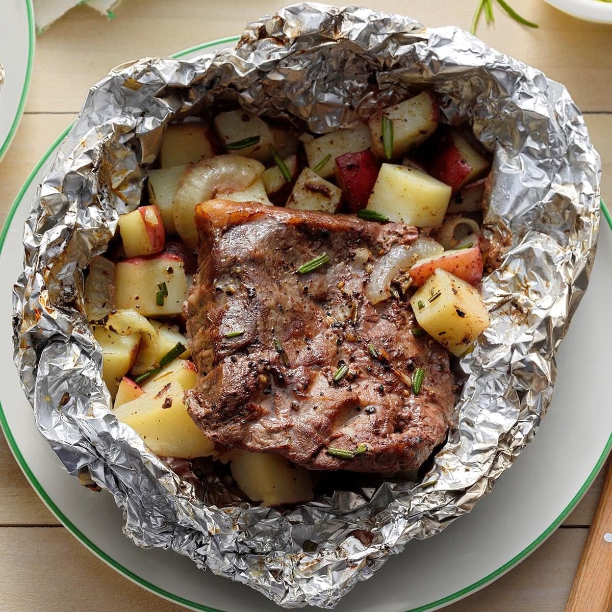 Steak and Potato Foil Packets - Image
