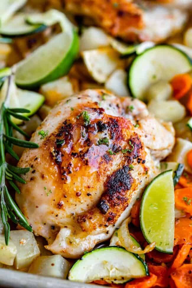 Sheet Pan Rosemary Lime Chicken Thighs - Image