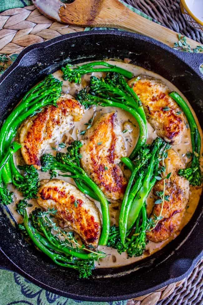 Creamy Mustard Chicken with Broccolini