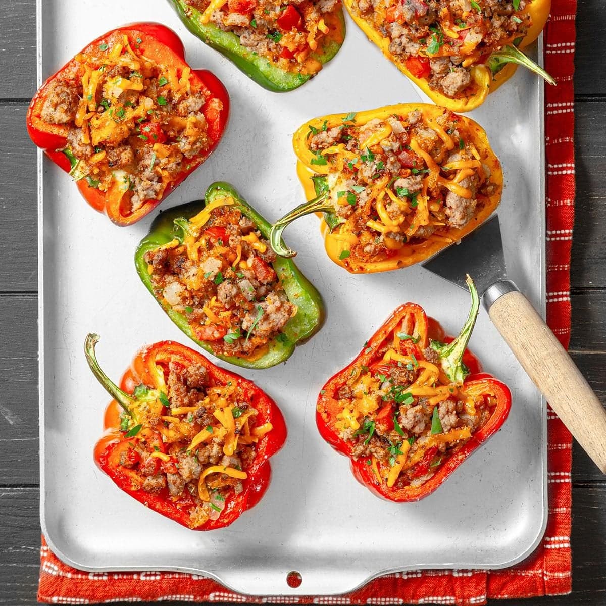 High-Protein Taco Turkey Stuffed Peppers - Image