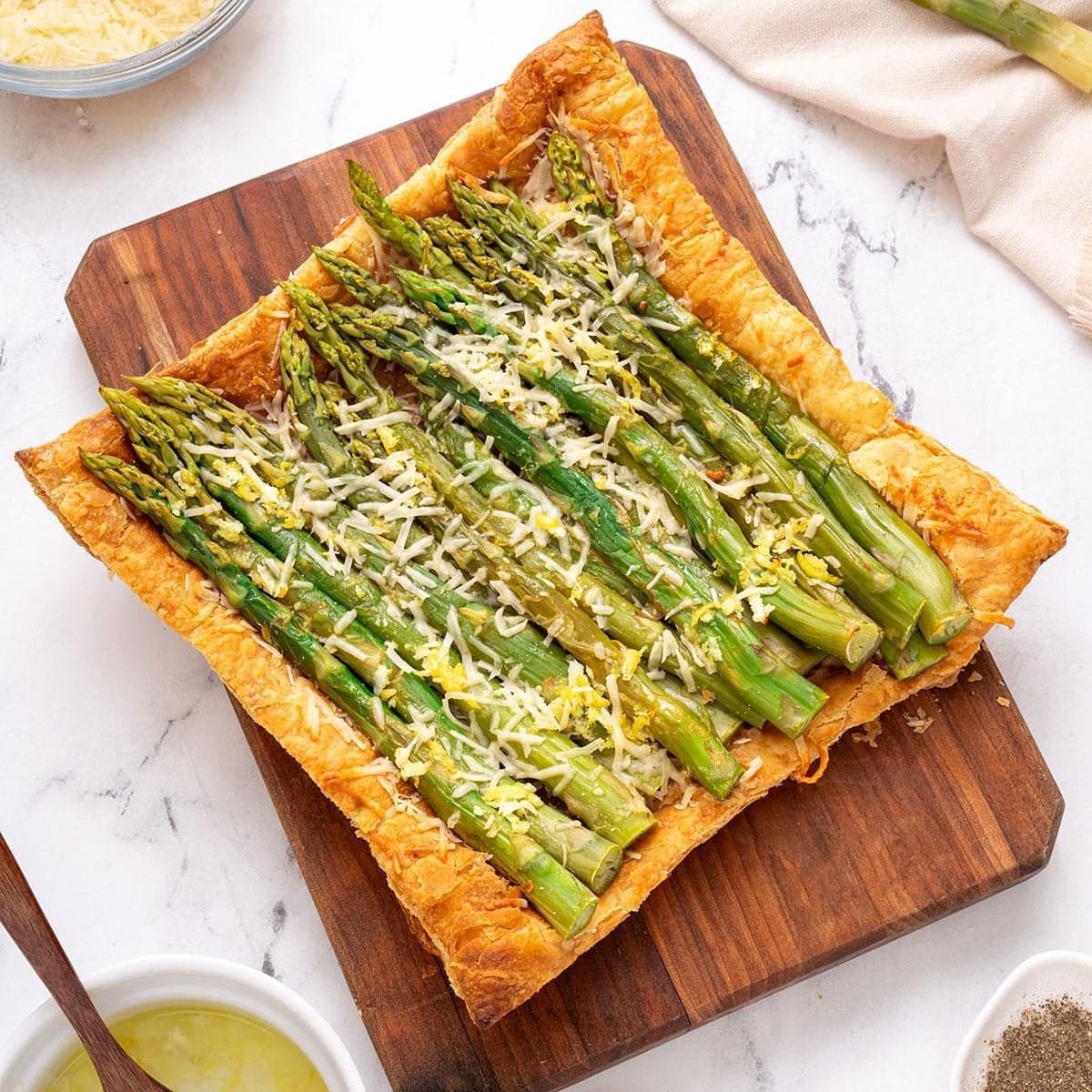 Asparagus and Fontina Puff Pastry Tart