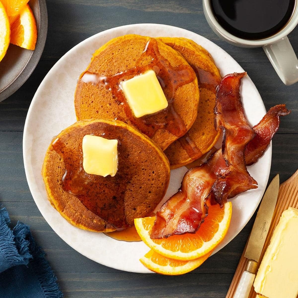 Fluffy Pumpkin Spice Pancakes - Image